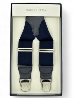 Navy Elastic Braces 35mm 4 clip (#1107)